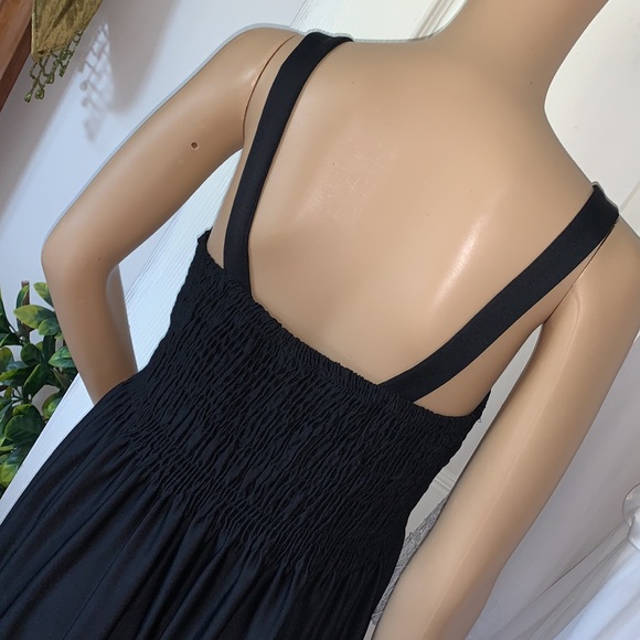 Plus size 3X black & white smocked convertible strapless maxi dress sundress 3X - Picture 12 of 14